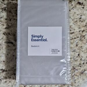 King/Mainstays Simply Essential Gray Bedskirt